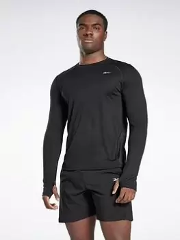 Image of Reebok Running Long-sleeve Top T-long-sleeve Top - Black Size M Men