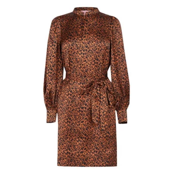 Image of Scotch and Soda Printed Waist Tie Dress - Leopard 0220
