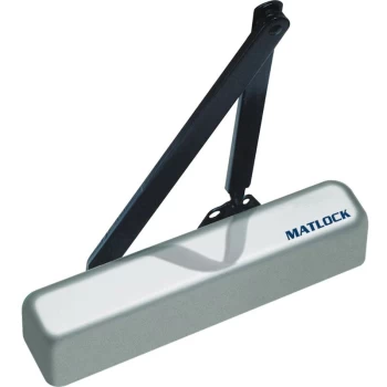 Image of Overhead Door Closer C/W Back Check & Delay Plated - Matlock