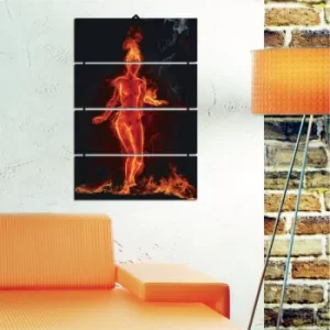 Image of D2 Multicolor Decorative MDF Painting (4 Pieces)