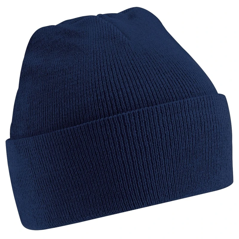 Image of Beechfield Knitted Soft Touch Winter Hat in Navy Navy Unisex One Size