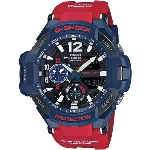 Image of Casio G-SHOCK Standard Analog-Digital Watch GA-1100-2A - Blue/Red
