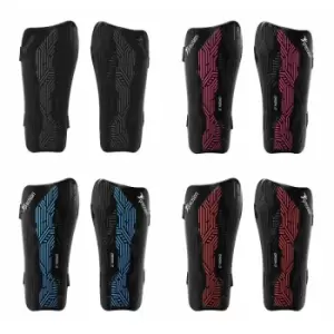 Image of Precision - Origin.0 Strap Shin Guards - Large - Black/Cyan