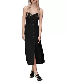 Image of Whistles Ava Button Front Midi Dress