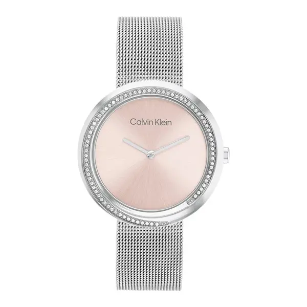 Image of Calvin Klein 25200149 Blush Dial Mesh Bracelet Watch - W4687