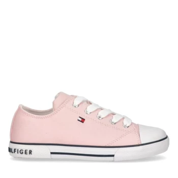 Image of Tommy Hilfiger Vincent Low Canvas Trainers Junior - Pink