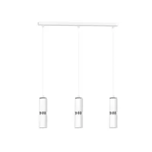 Image of Modesto White Bar Pendant Ceiling Light 3x GU10