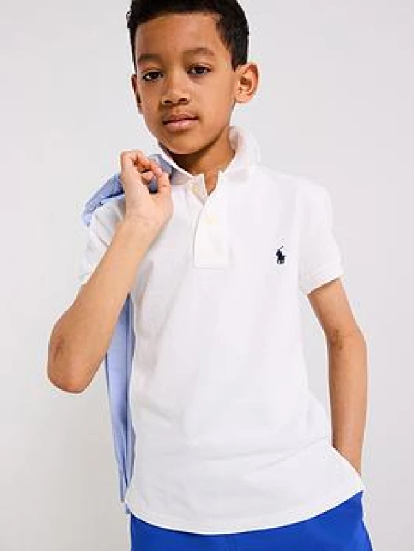 Image of Polo Ralph Lauren TUSSA boys's Children's polo shirt in White