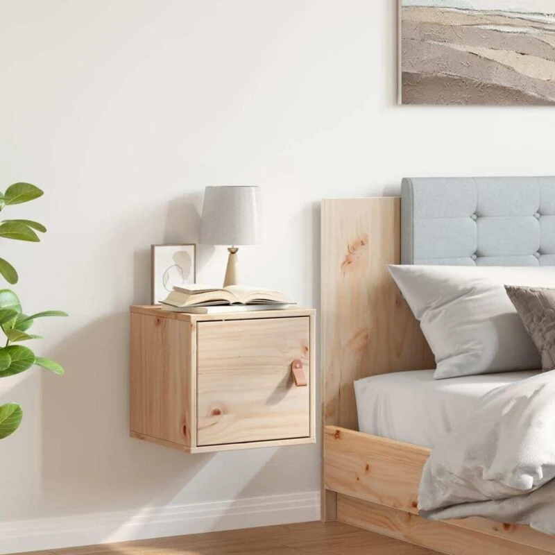 Image of vidaXL Wall Cabinet 31.5x30x30cm Solid Wood Pine, Brown 818355