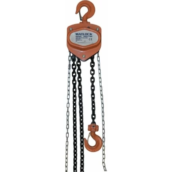 Image of 2.0 Ton 3MTR Hand Chain Hoist C/W Overload Brake - Matlock