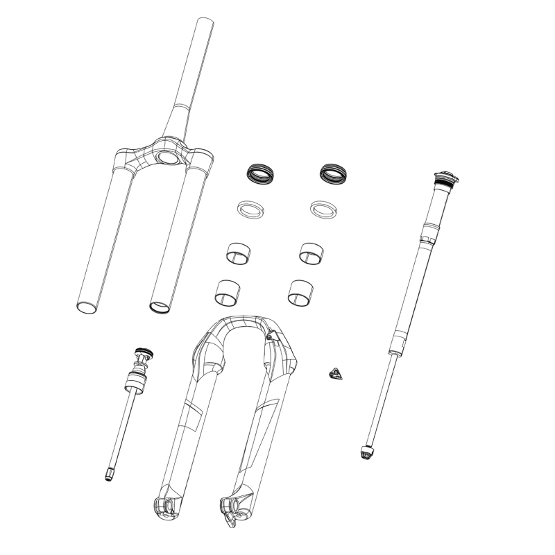 Image of Sram Rockshox Fork Decal Kit Zeb Ultimate 2729 2021 GLOSS RAINBOW FOILHIGH GLOSS BLACK NO SIZE GLOSS RAINBOW FOIL/H
