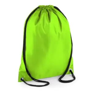 Image of BagBase Budget Water Resistant Sports Gymsac Drawstring Bag (11 Litres) (One Size) (Lime)