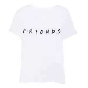 Image of Friends Girls Logo Crop Top (12-13 Years) (White)
