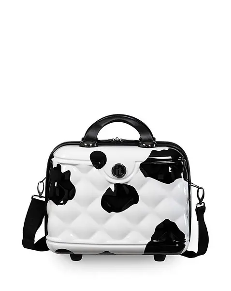 Image of IT Luggage IT Luggage Moo Cow Print Vanity Case White EA89601