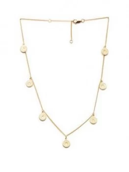 Image of Rachel Jackson London 22Ct Gold Plated Silver Eternal Sun Coin Choker Necklace