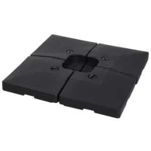 Image of Outsunny 4pc Portable Umbrella Base Weights Outdoor Square Parasol Holder Anchor Stand