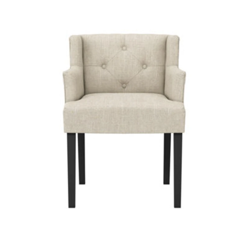 Image of LPD Shay Stone Winged Armed Dining Chair With Anthracite Linen Fabric (1 Per Pack)