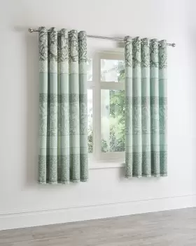 Image of Cotton Traders Elizabeth Eyelet Curtains in Green