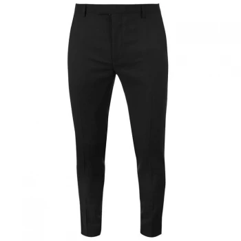 Image of Twisted Tailor Twisted Mens Hemmingway Plain Suit Trousers - Black