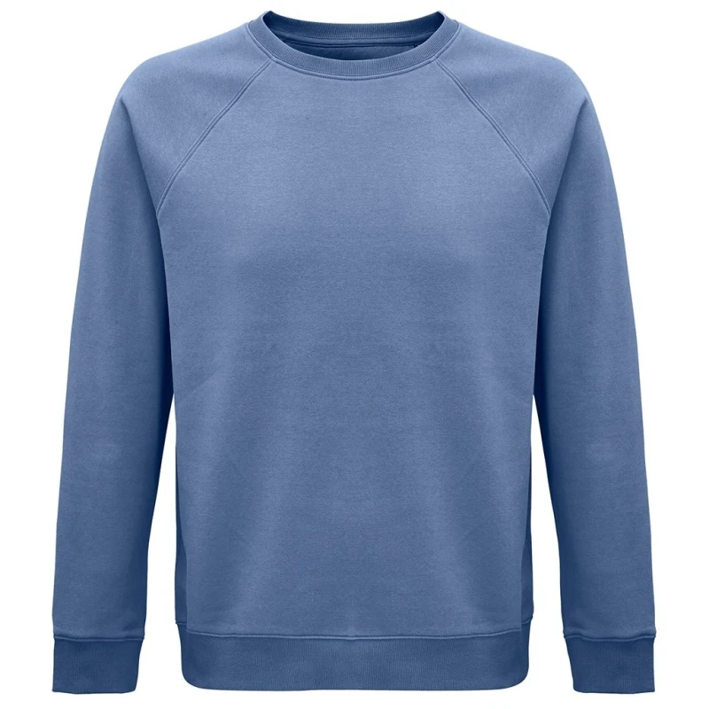 Image of SOL'S Mens Space Raglan Sweatshirt in Blue Size: XS Blue Male XS