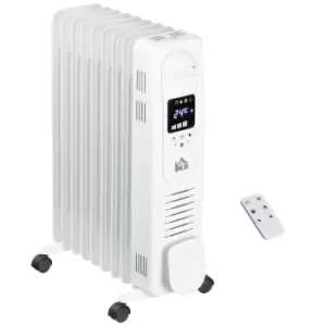 Image of Etna Oil Filled 9 Pipe 2180W Radiator Electric Heater with 3 Heat Settings & Remote Control - White
