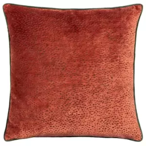Image of Estelle Spotted Cushion Paprika/Teal, Paprika/Teal / 45 x 45cm / Polyester Filled