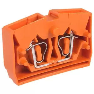 Image of Wago 264-326 2-Cndtr. Fixing Flange Centre Terminal Block Orange