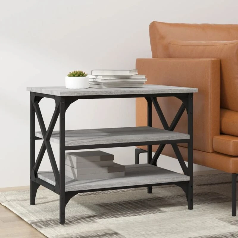 Image of VIDAXL Side Table Grey Sonoma 55x38x45cm Engineered Wood Vidaxl 8720845558987
