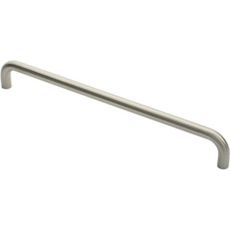 Image of Loops Round D Bar Pull Handle 469 x 19mm 450mm Fixing Centres Satin Stainless Steel Metallics unisex