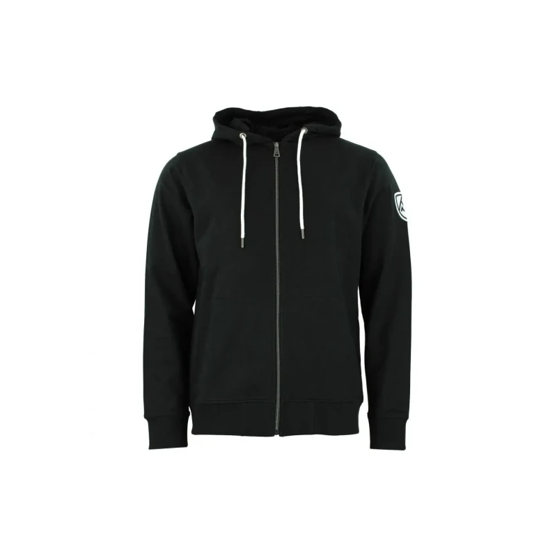 Image of Full-zip cotton sweatshirt Peak Mountain French Terry Noir Male M