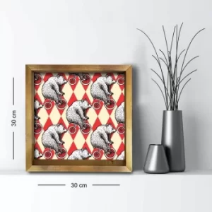 Image of 3030AHS-056 Multicolor Decorative Framed MDF Painting