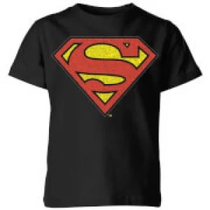 Image of Originals Official Superman Crackle Logo Kids T-Shirt - Black - 3-4 Years
