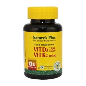 Image of Natures Plus Vitamin D3 1000 IUVitamin K2 100 mcg Vcaps 90 Caps