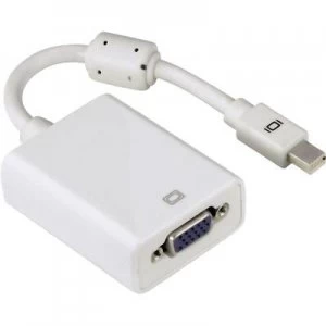 Image of Hama DisplayPort / VGA Adapter [1x Mini DisplayPort plug - 1x VGA socket] White incl. ferrite core 0 m