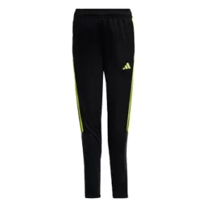 Image of adidas Tiro 23 Club Training Tracksuit Bottoms Kids - Black / Bright Yellow
