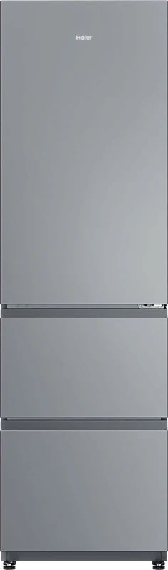 Image of Haier 3D 55 Series 3 HTR3518ENMXK 185cm 60/40 No Frost Fridge Freezer - Stainless Steel Effect - E Rated