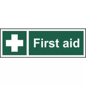 Image of First Aid Sign - Rigid 1mm PVC Board - 100 x 300mm