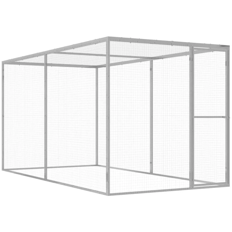 Image of VIDAXL Cat Cage 3x1.5x1.5 m Galvanised Steel Vidaxl 8719883885810