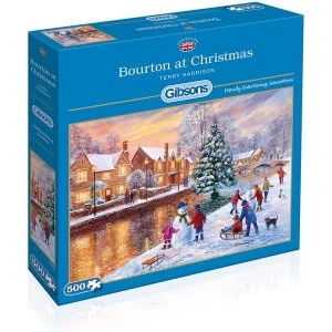 Image of Gibsons Bourton at Christmas Jigsaw Puzzle - 500 Piece
