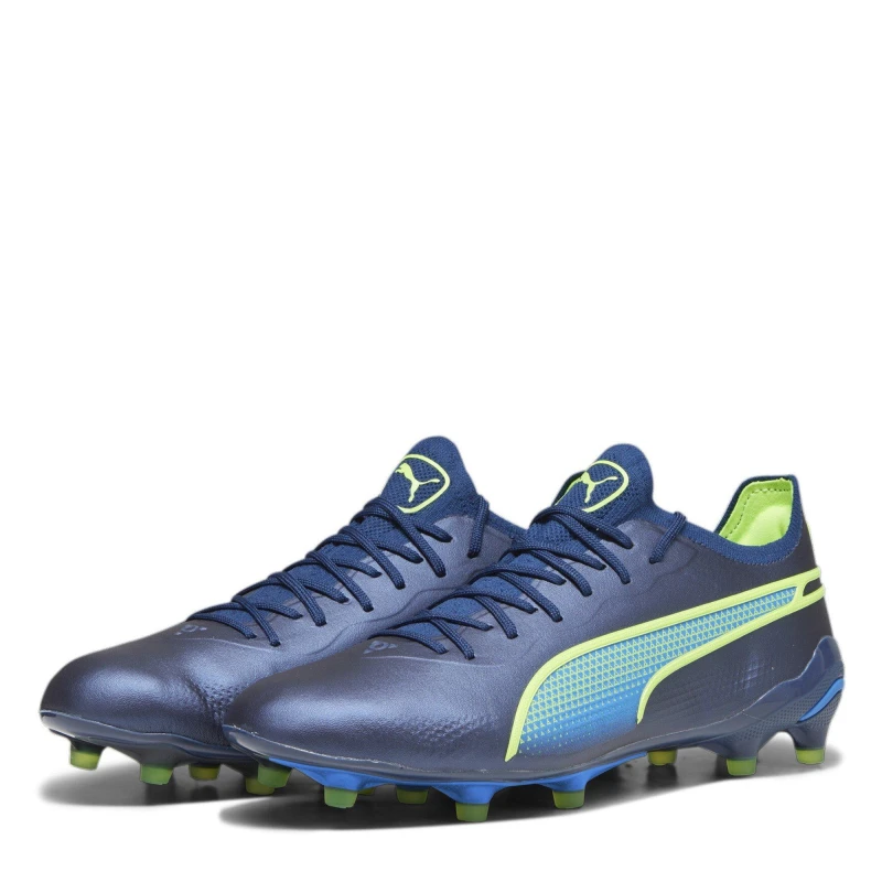 Image of Puma King Ultimate Firm Ground Football Boots - Blue Blue 6