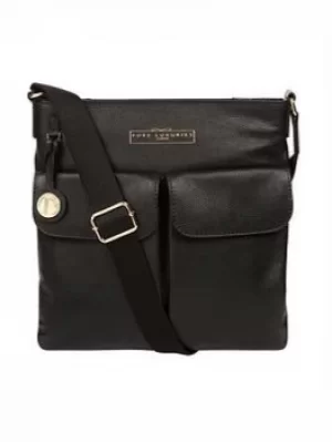 Image of Pure Luxuries London Black 'Soames' Leather Cross Body Bag