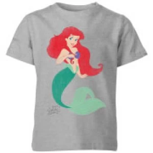 Image of Disney The Little Mermaid Princess Ariel Classic Kids T-Shirt - Grey - 7-8 Years