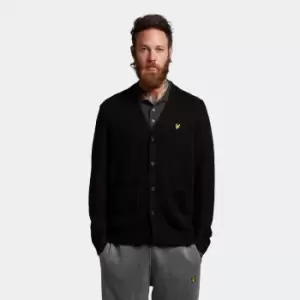 Image of Mens Brushed Cardigan - Jet Black - L