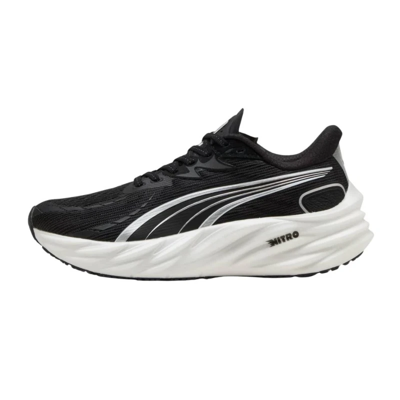 Image of Puma Velocity NITRO 4 Black White AW25 Womens Shoes, Size 41 - EUR