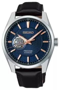 Image of Seiko SPB311J1 Presage Sharp Edged Series Leather Strap Watch