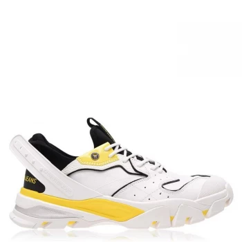 Image of Calvin Klein Jeans Calador Low Top Trainers - White/Yellow