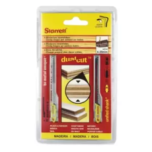 Image of Unique 9-19TPI Curved Wood Dual Cutting Jigsaw Blade - 75mm (2 Pack) (SA385) - Starrett