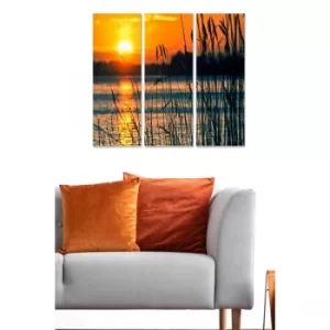 Image of MDF696098 Multicolor Decorative MDF Painting (3 Pieces)