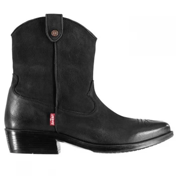 Image of Levis Opelika Mid Boots - Reg Black