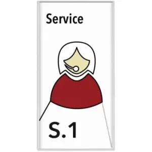 Image of Moedel - Easy Door Sign Kairo 7.5x14.9x1cm White 5 pcs white